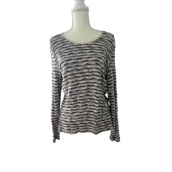 GERRY WEBER Collection Gray Patterned Top Size Small - Picture 1 of 3